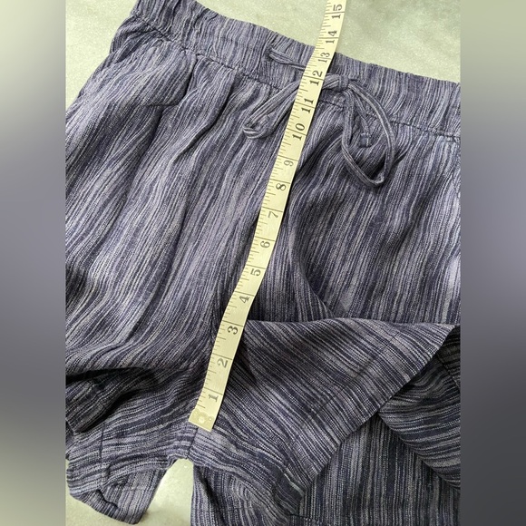 NWT Time & Tru Size S Blue Linen Blend Comfy Pull On Drawstring Shorts Pockets - Picture 11 of 16